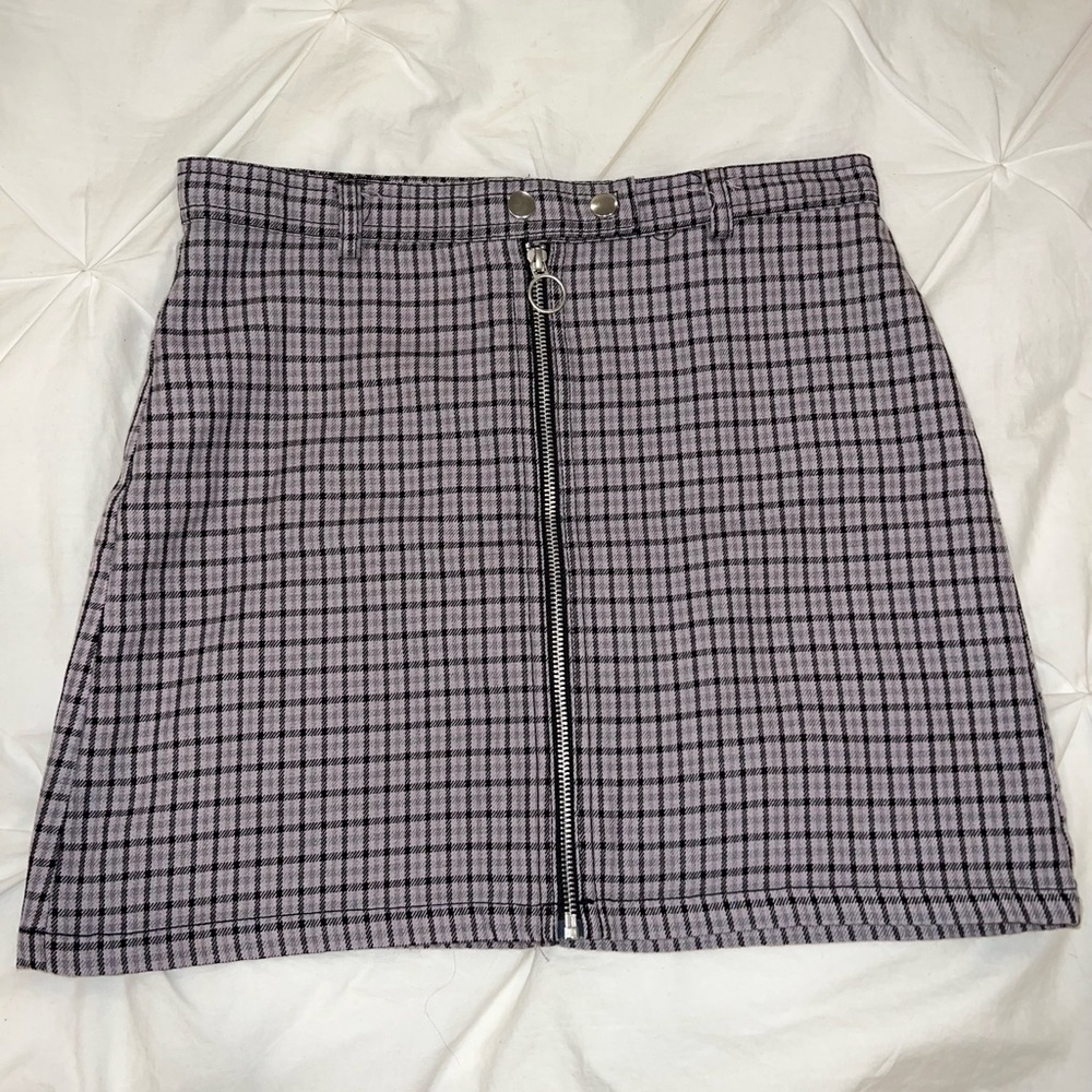 Purple Plaid Skirt